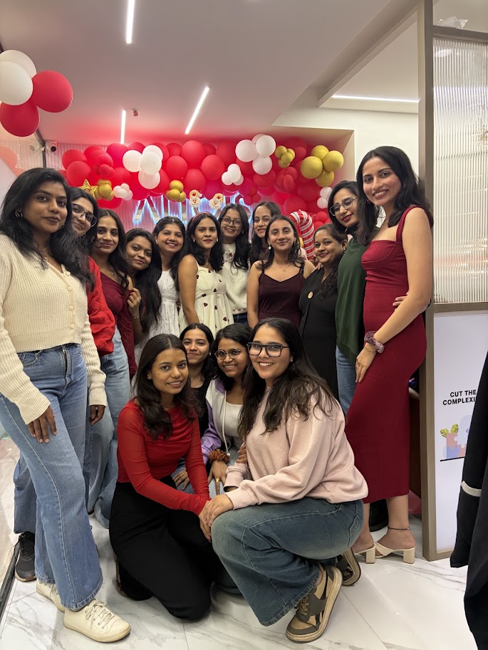 Altois team festive celebration with balloon decorations